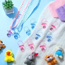 1/10 件亚克力奶嘴项链透明沐浴奶嘴项链可爱透明奶嘴派对礼物、性别揭示、散布装饰、项链游戏 - 彩色 - 查看 5