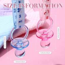 1/10 件亚克力奶嘴项链透明沐浴奶嘴项链可爱透明奶嘴派对礼物、性别揭示、散布装饰、项链游戏 - 彩色 - 查看 3