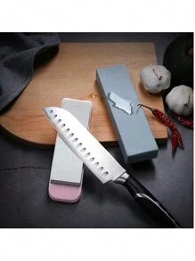 Professional 2-Sided Whetstone For Knife Sharpening, Household Kitchen Knives, Scissors, Sharpening Stone, Grindstone (Random Style & Color), Tools For Men - Blue and White - View 2