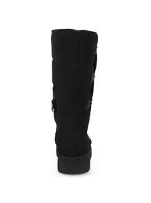 Women's Casual Winter Ankle Boots Platform Fit Buttons Fashion