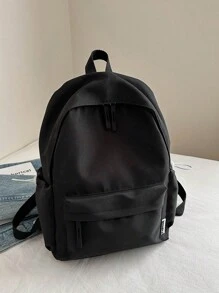 1个尼龙拉链背包，适合青少年，韩版ulzzang风格，简约时尚，百搭校园ins背包 - 簡約肩包 - 查看 8