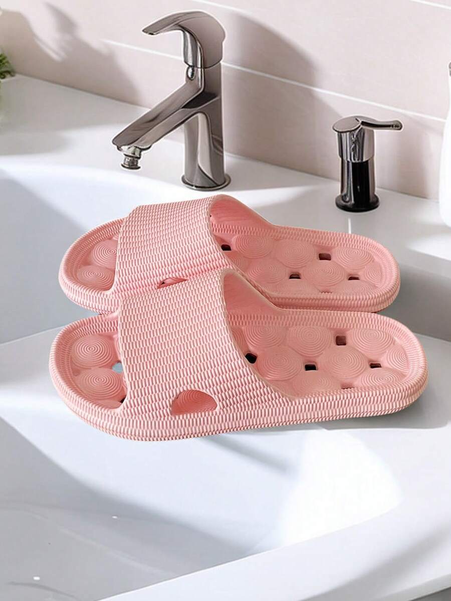 Damen Plastik-Pantoffeln, super leicht, rutschfest mit Ablauföffnungen, Indoor-Dusche, Bad, Pool, leicht, atmungsaktiv, schnell trocknend, Sandalen, Duschschuhe, Hausschuhe, leichte antibakterielle rosa EVA-Plastik-Pantoffeln, Haushalts-Badezimmer, Hotel-Resort, Strand, Schwimmen, durchlässig, atmungsaktiv, tragbar, Massage, Pantoffeln, Hausschuhe, rosa Pantoffeln, Damensandalen