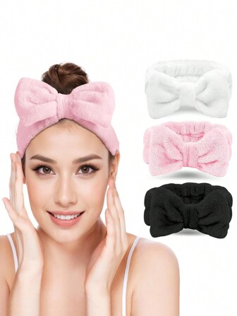 1 件柔软护肤头带、化妆头带、水疗头带、舒适有弹性的面料、可爱的化妆图案、面部防滑、高品质头发控制头带、家居浴室装饰夏季