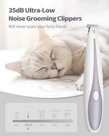 Dog Lover And Dog Mom Love Paw Trimmer, 35dB Ultra-Low Noise 2 Speed Dog Lover And Dog Mom Love Clippers For Grooming Dog Lover And Dog Mom Loves, USB Rechargeable Small Cat/Dog Lover Gift And Dog/Cat Mom Love Pet Shaver For Trimming Dog Lover And Dog Mom Loves Cat Lover And Cat Mom Loves Hair Around Paws, Eyes, Ears, Face, Rump With LED Light