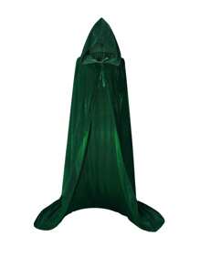 1 pièce Cape à capuchon en tissu de velours unisexe pour fête et représentation, idéale pour différents festivals, costume de cosplay d'Halloween, diable, vampire, déguisement, accessoire de costume de festival