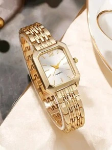 Orologio al quarzo con cinturino in acciaio inossidabile, design minimal e raffinato, stile retrò alla moda di Hong Kong