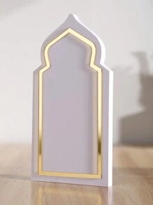 3er-Set Dekorative Ständer mit gewölbtem Rahmen, weiß und gold, Höhen 20 cm, 13 cm und 9 cm, Wohndekoration, Bilderrahmenständer für Fotos oder Kunst, modernes und minimalistisches Design, ideal für Wohnzimmer, Schlafzimmer oder Büro, vielseitige Tischdekoration, einfach zusammenzubauen - Verschiedenfarbig - Übersicht 7