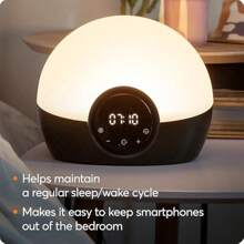Lumie Bodyclock Glow 150 - Wake-Up Light Alarm Clock With 10 Sounds And Sunset White Light - Single - View 6