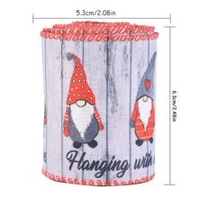 1 Rollo de 2m de Cinta, Rollo de Tela de Lino con Moño de Arpillera, Cinta con Patrón de Copos de Nieve y Borde de Alambre Metálico, para Empaque y Decoración - Multicolor - Ver 24