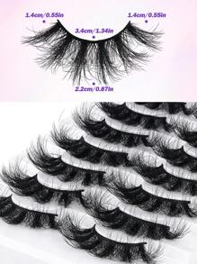 MAGEFY 1/8 对 D 卷曲交叉假睫毛簇状蓬松全条，2 种款式可供选择，湿润仿貂皮睫毛蓬松凌乱睫毛延长化妆时尚长浓密自然卷曲湿假睫毛，假睫毛派对日常化妆假睫毛，3D 假睫毛自然假睫毛戏剧性浓密假睫毛化妆睫毛延长，自然逼真睫毛全条睫毛持久纤长浓密流行化妆美容工具﻿