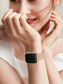 حزام ساعة أبل متوافق مع الرجال والنساء، رياضي ناعم وقابل للتنفس، سوار نايلون لاصق ذاتي، مع غطاء ساعة مقاوم للسقوط والخدش من البلاستيك المطفأ والزجاج المقسى المتكامل، متوافق مع ساعة أبل 40/41/42/44/45/46/49 مم، حزام قابل للاستبدال متوافق مع سلسلة ساعة أبل أولترا/11/10/9/8/7/6/5/4/SE، حزام قابل للغسيل وغطاء حساس للمس