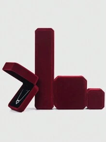 1pc Jewelry Box Bracelet & Ring Box Velvet Ornament Storage Pendant Package Box, Gift