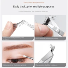 4 pensete înclinate pentru sprâncene din oțel inoxidabil, aparat de tuns părul din nas, foarfece mici pentru îngrijirea sprâncenelor și a părului facial - Multicolor - Vizualizare 8