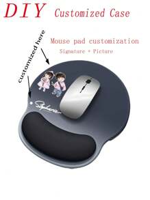 1pc Custom Gradient Mouse Pad, Personalized Customized Text, Name, Photo, Gradient Mouse Pad, Home Office Good Things Back To School - Multicolor - View 7