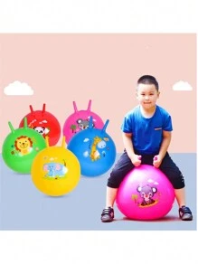 1 Piece 45cm Inflatable Bouncing Ball, Indoor Sports, Explosion-Proof, Good Quality - Pink - View 1
