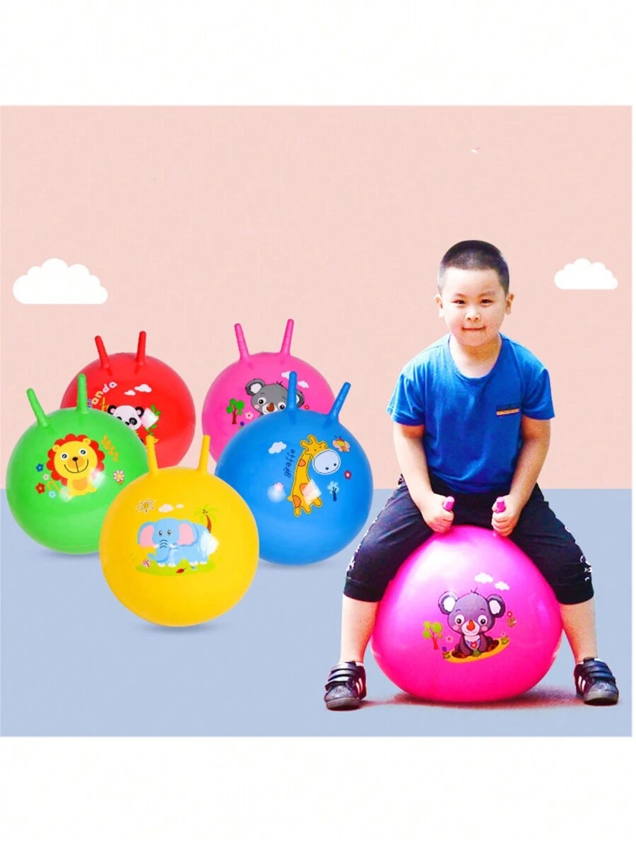 1 Piece 45cm Inflatable Bouncing Ball, Indoor Sports, Explosion-Proof, Good Quality - Pink - View 1