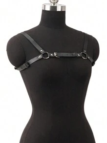 Leather Bra Harness,Fashion Chest Cage Harness Woman,Valentine's Day Gift Chest Harness Woman - Black - View 6