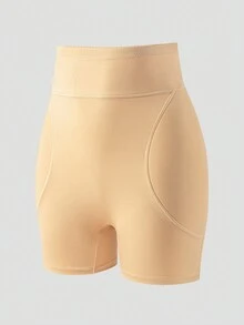 1 件装女士收腰提臀塑身裤，带泡沫臀垫，高腰塑身内衣裤 - 杏色 - 查看 7