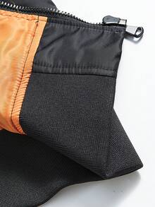 Herren Bomberjacke mit Armtasche, lässige Reißverschlussjacke, Streetwear Oberbekleidung für Herbst/Winter