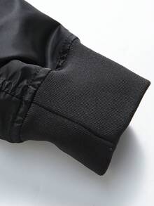 Herren Bomberjacke mit Armtasche, lässige Reißverschlussjacke, Streetwear Oberbekleidung für Herbst/Winter