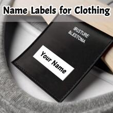 Customized Clothes Personalized Name Stickers Can Be Ironed On Clothes And Washable Labels, Washable Sewing/Iron Name Tags, Suitable For School Uniforms, Bed Sheets, Hats, Socks, School Bags, Etc. Stylish, Adorable, High-Quality Custom, Personalized, School Students, Kids For Birthdays School, Office, Home, Multi-Functional, For Valentine's Day, For Weddings, For Housewarming, Back To School Supplies,Customized Stickers,Warm Ambience - Multicolor - View 4