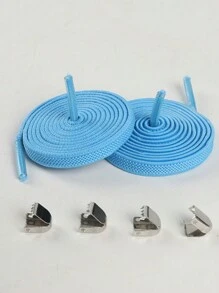 Slouchy Elastic No-Tie Shoelace For Flat Shoes, Canvas Shoes, Sneakers, Athletic Shoes - Multicolor - View 20