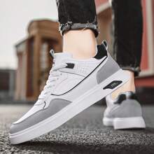 Pantofi sport pentru bărbați, pantofi sport din piele neagră, pantofi sport pentru studenți, pantofi sport ... - alb - Vizualizare 4