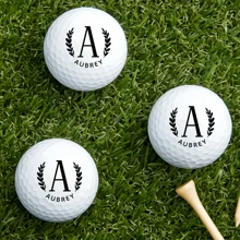 3 pièces Balles de golf personnalisées, balles de golf de haute qualité personnalisées, cadeau idéal pour le mari