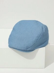 1pc Toddler Solid Color Casual Beret Hat, Versatile Outdoor Peaked Cap For Spring, Summer And All Seasons - 1PC - 查看 7