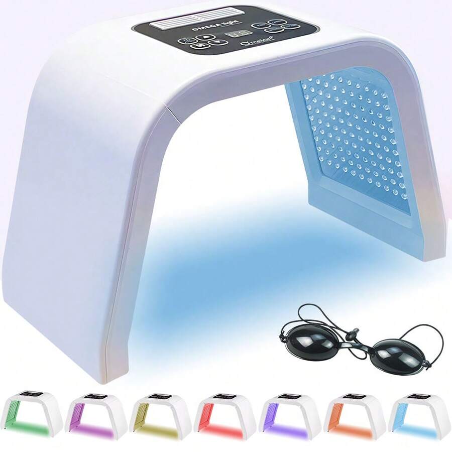 Red Light Theràpy Màsk, 7 Colors LED Face Màsk Light Theràpy, Led Light Theràpy For Face, Skìn Care Beauty Màsk At Home - 白色 - 查看 1