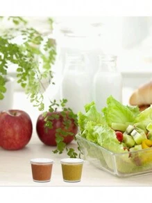 50/100pcs 2 Oz Small Plastic Containers With Lids,Disposable Sauce Dish,Minimalist Transparent Disposable Dipping Sauce Cup,Jello Shot Cups With Lids,Disposable Portion Cup With Hinged Lid,For Kitchen,Sauce, Condiments, Souffle, Salad Dressing, Medicine Or Slime