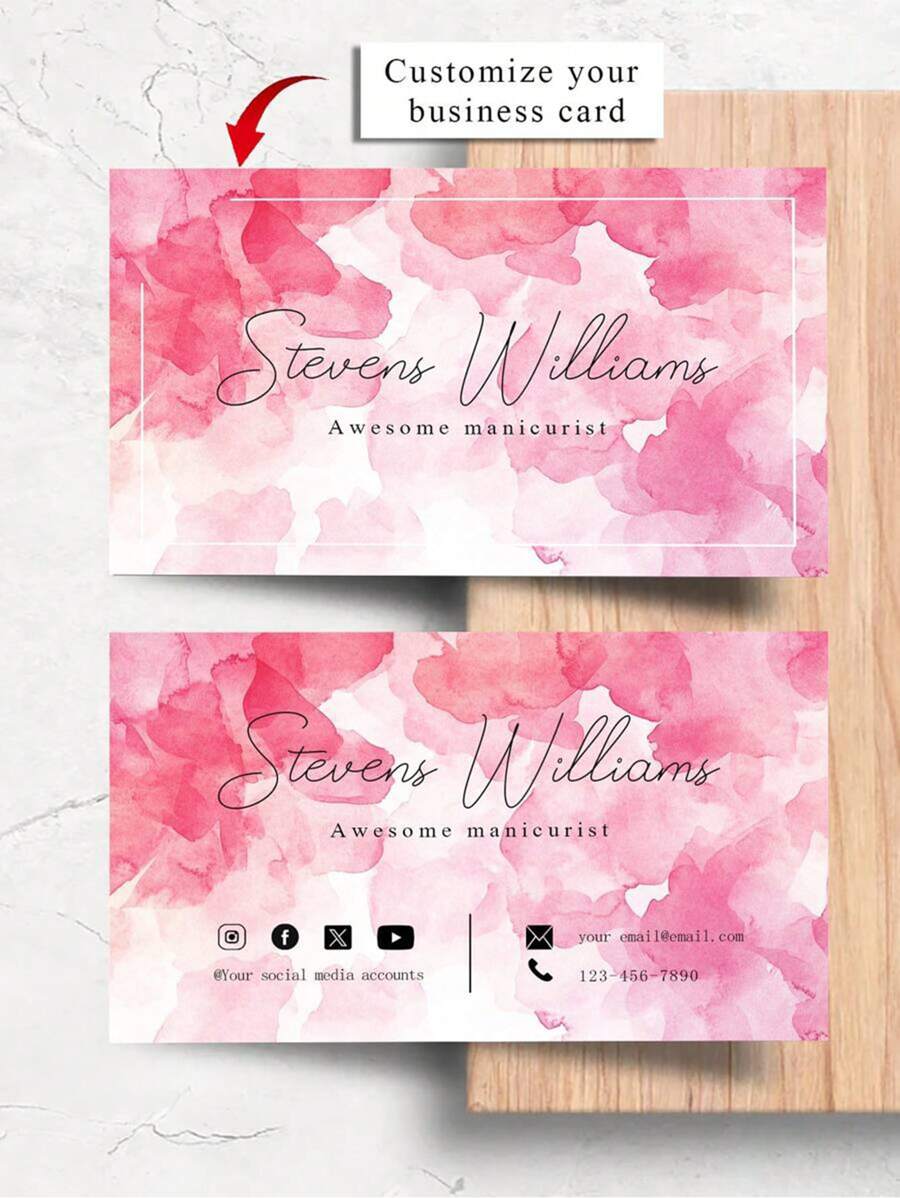 200/500/1000/2000 Sheets Customized Double-Sided Business Cards, Personalized Business Card Printing, Customized Logos, Small Business Cards, Personalized Business Cards, Customized Company Cards, Office Desk Cards, Thank-You Cards, Invitation Cards, Customized Small Cards, Desktop Business Cards Girlfriend, Dad, Mom, Family, Friends, Son, Daughter, School Students, Dining Room, Bathroom, Living Room, Bedroom, Office, Tea Room, School, Home, Home Bedroom Refresh - Multicolor - View 1