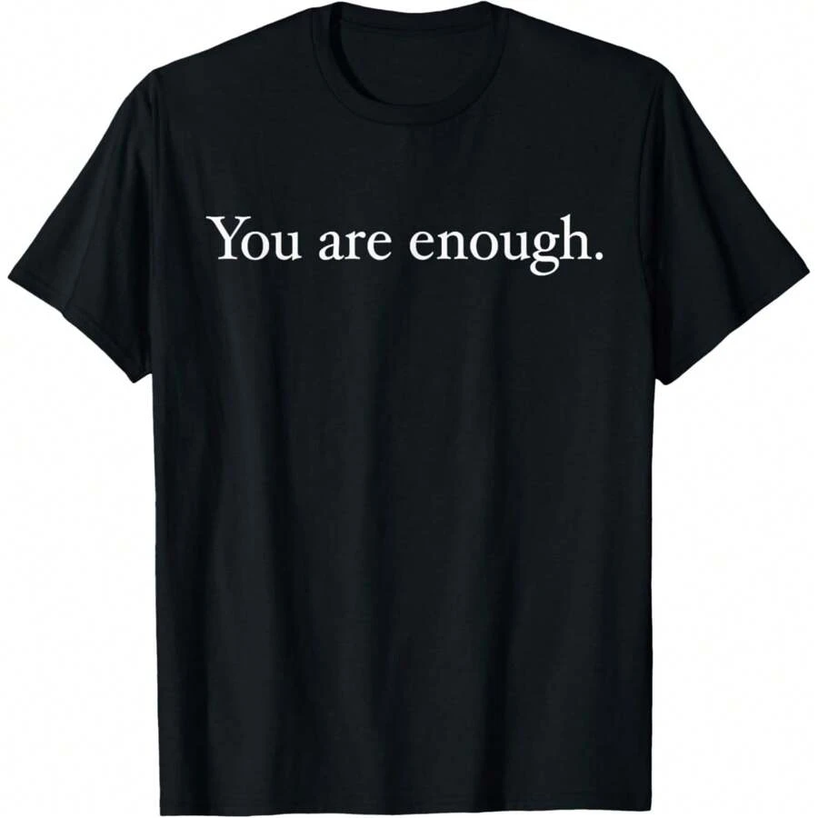 Dear Person Behind Me World Is A Better Place You Are Enough T-Shirt - 黑色 - 查看 1