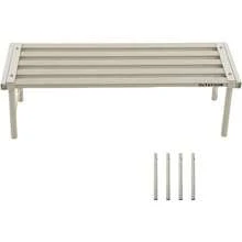 Soportes metálicos para plantas, soporte para maceta de flores de aluminio resistente a la oxidación, estantes de exhibición de plantas para decoración de salas de estar, balcones y jardines (60 blancos) - 60 Blanco - Ver 2