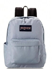 JanSport SuperBreak Plus 背包帶襯墊 15 英寸筆記型電腦套和集成瓶袋 - 寬敞耐用的背包，適合工作和旅行 - 藍色黃昏 - 藍色黃昏 - 查看 1