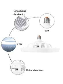 1 Piece 2 In 1 LED Fan Lamp With Remote Control, Fan Lamp For Room, Living Room, Dining Room, Bedroom - 白色 - 查看 9