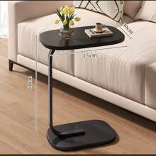 1 pieza Mesa de centro pequeña y creativa, mesa auxiliar multifuncional para sofá, mesita de noche, mesa de té para sala de estar, dormitorio, balcón - Negro - Ver 3