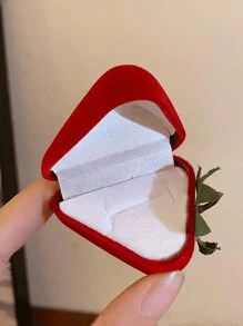 1 件戒指收纳盒，粉色或玫红色创意草莓形戒指首饰收纳盒，红色戒指盒，适合婚礼派对，情人节礼物，天鹅绒首饰盒，用于戒指、手镯、项链和耳环的收纳和展示，2025 年毕业装饰，派对用品，婚礼装饰，毕业礼物，返校 - 彩色 - 查看 9