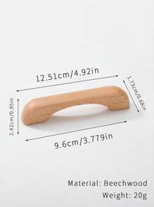 2 Peças Puxador de Móvel/Gaveta em Arco de Madeira, Tom Natural de Madeira Minimalista