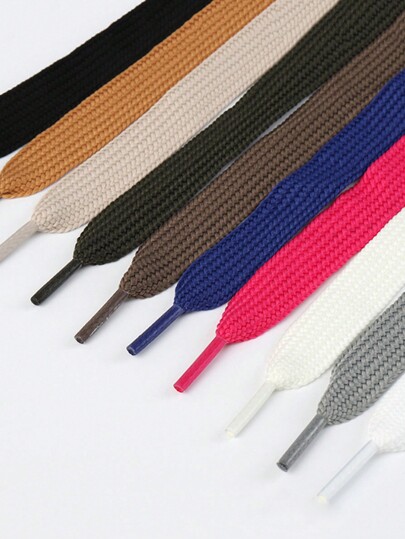 New Fashion Versatile Wide Flat Shoelaces, Fits For Sneakers, Running Shoes, Casual Shoes