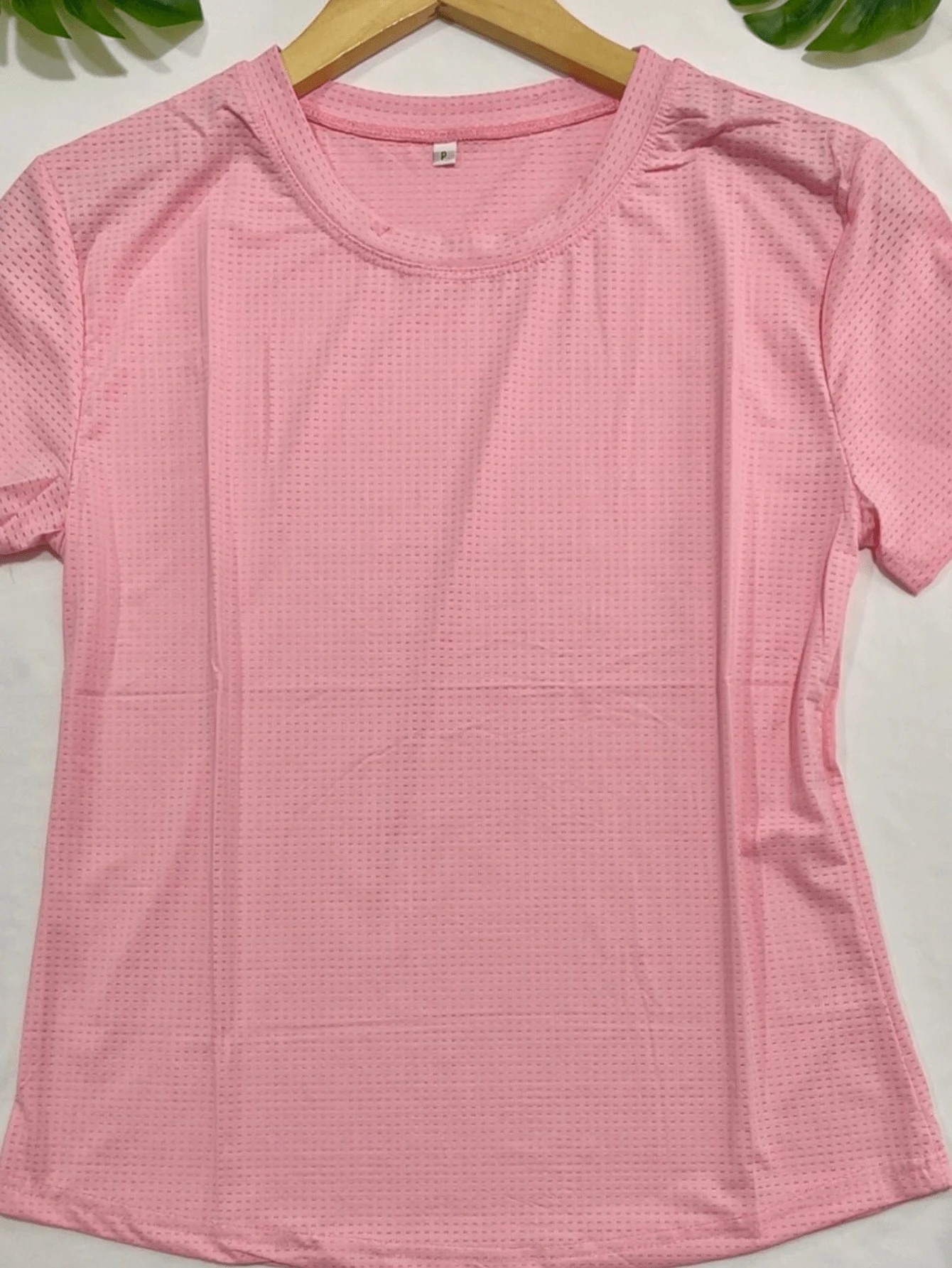 COLD MESH T-SHIRT ROUND NECK POLYAMIDE FITNESS SPORTS - 淺粉色 - 查看 1