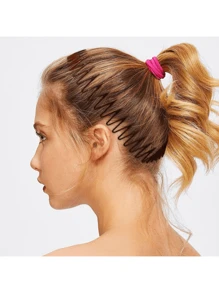 1/2 chiếc Băng đô cài tóc tròn bằng nhựa co giãn, Băng đô cố định tóc chẻ ngọn, Phụ kiện tóc nữ, Băng đô cài tóc tối giản màu trơn, Dùng cho kiểu tóc hàng ngày, Lược cài tóc co giãn vô hình - Dụng cụ tạo kiểu tóc chẻ ngọn trong suốt với tay cầm dễ cầm nắm, Đáp ứng nhu cầu tạo kiểu tóc hàng ngày của phụ nữ - Thích hợp cho salon tóc, phụ kiện làm đẹp tóc tại nhà dành cho nữ - Nhiều màu - Xem 2