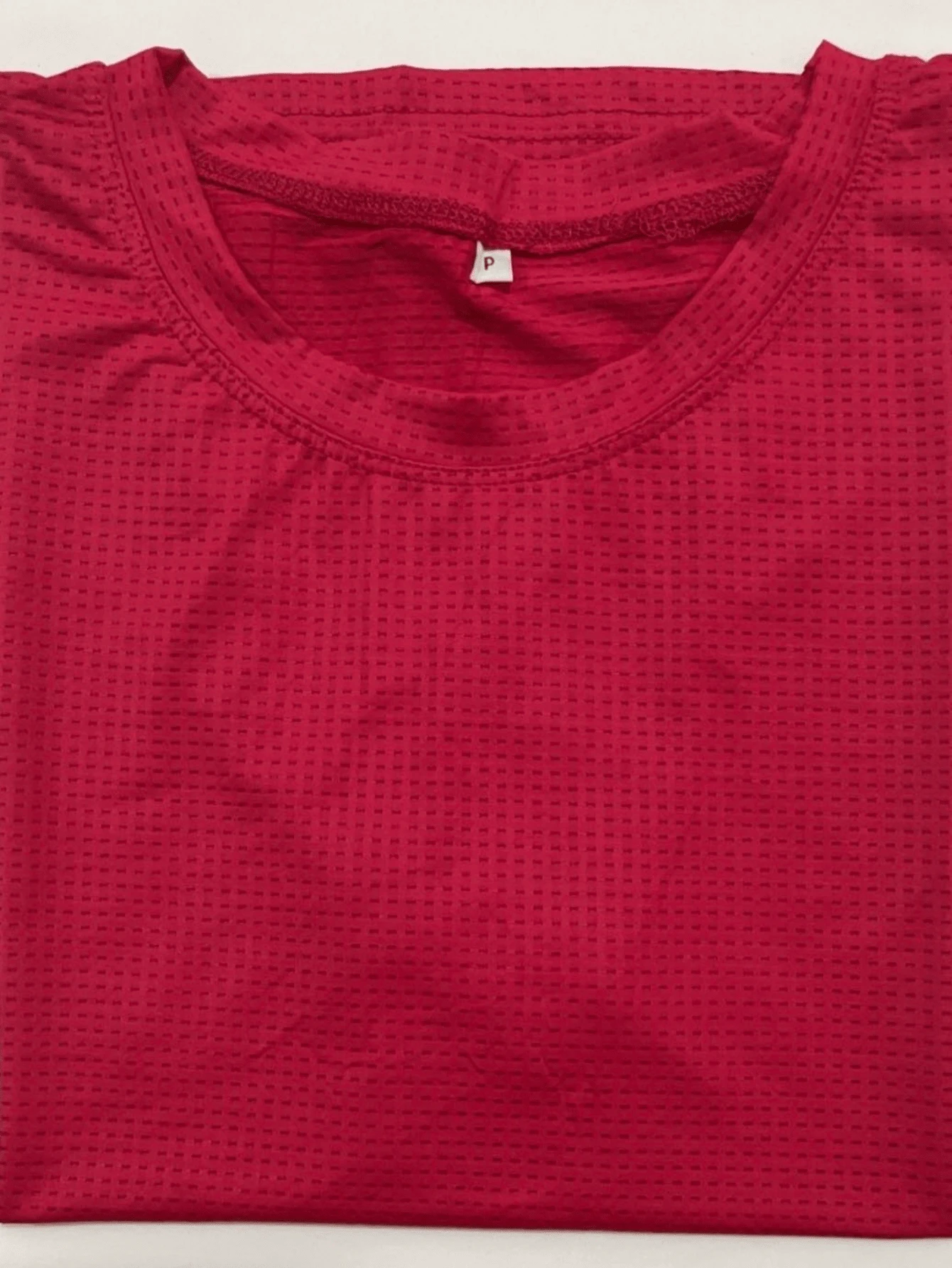 COLD MESH T-SHIRT ROUND NECK POLYAMIDE FITNESS SPORTS - Đỏ - Xem 1