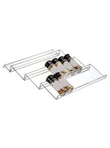 4/8 件装调味品架透明亚克力抽屉罐收纳架可调节可堆叠阶梯式调味瓶收纳架厨房