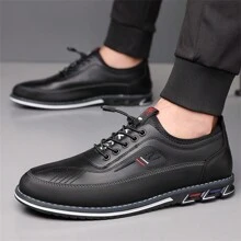Large Men's New Business Fashion Board Shoes Soft Top Versatile Soft Bottom Men's Sports And Leisure Shoes - màu đen - Xem 2