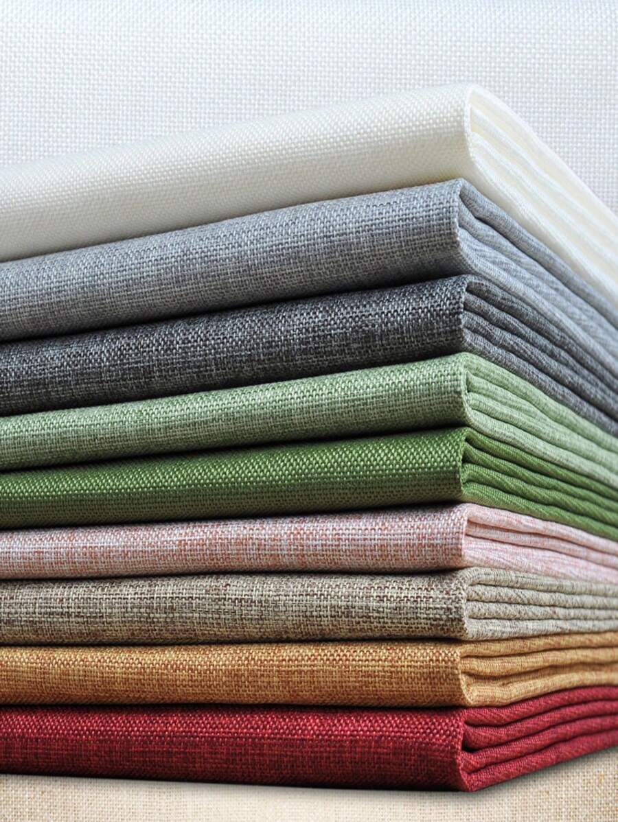 1pc & Linen Blended Faux Linen Fabric, Suitable For Wedding Tablecloth, Cushion Cover, Pillow