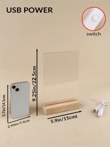 Customized Photo Collage LED Night Light, Acrylic Photo & Text Customized Night Lamp, Personalized Photo Lamp, Customized Photo Collage LED Light, Couple Photo Frame, Personalized Photo Collage Gift, Bedroom Night Light - Large Rectangular Cube - 2 Pictures - View 6