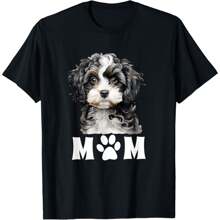 Dog Mom Mum Cute Cavapoo Maltipoo Cavachon Puppy Face Design T-Shirt