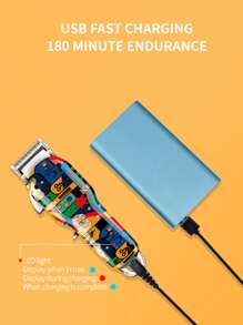 Kemei KM-MAX2092 Cordless Hair Clipper, Electric Hair Trimmer, Professional Haircut Machine For Men, Random Graffiti Pattern Hair Clipper, Rechargeable Hair Cutting Machine - Random Graffiti Patterns - View 7