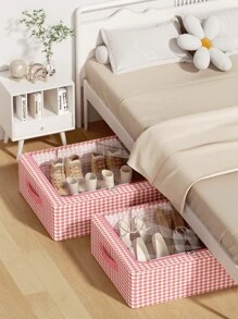 1 件式衣柜收纳盒和储物空间 - 床底收纳盒和储物空间最大化 - 理想的衣柜收纳盒、玩具收纳盒和床底收纳盒、衣柜收纳盒、可折叠收纳盒、鞋盒、衣柜收纳盒、鞋子收纳盒、床底储物盒、抽屉收纳盒。卧室、收纳盒、家居储物、女式白色 T 恤、女式黑色裤子、女士冬装、连衣裙、